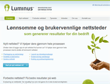 Tablet Screenshot of luminus.no